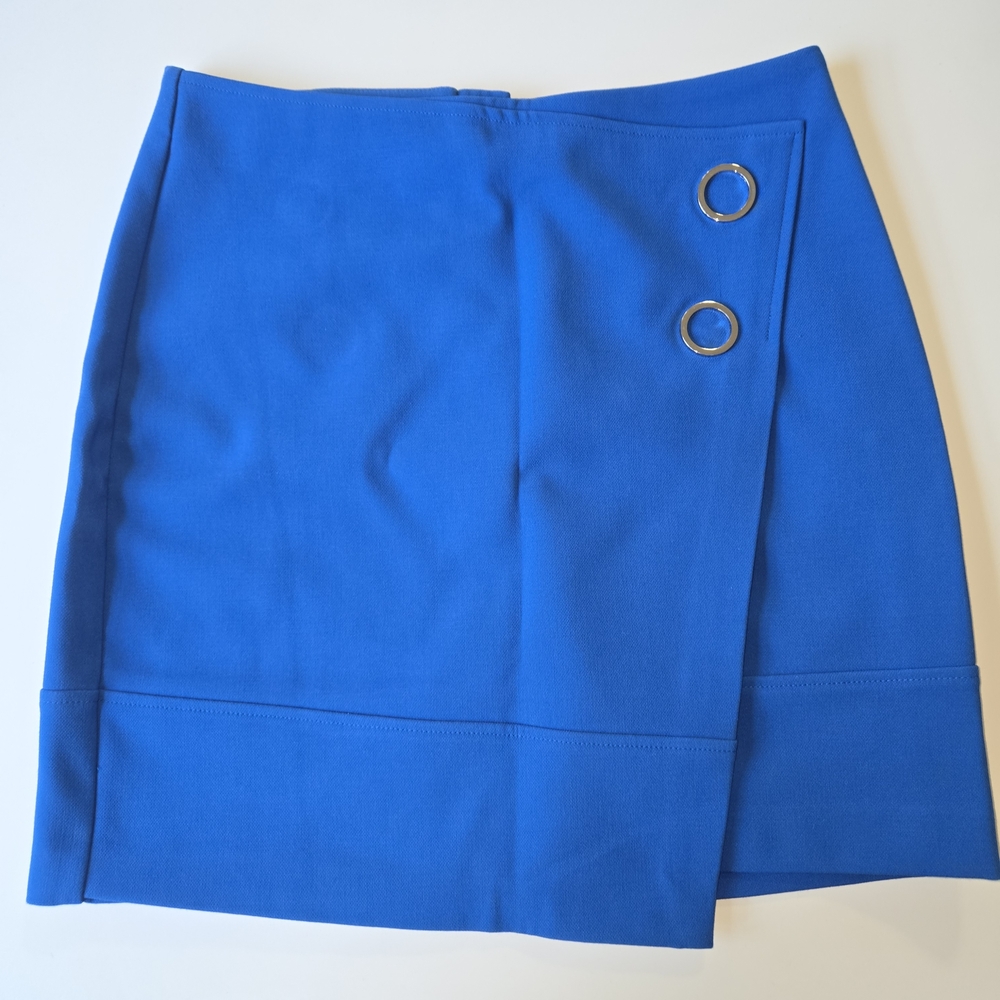 H&M Bright Blue Women's Skirt with Silver Accents